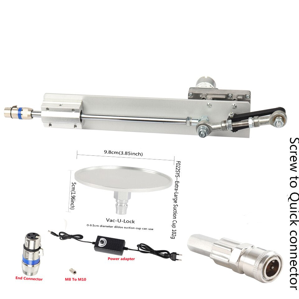 Telescopic Rocker Arm Actuator with Speed Regulation Adapter Adjustable Reciprocating Linear Machine DIY Sex Machine